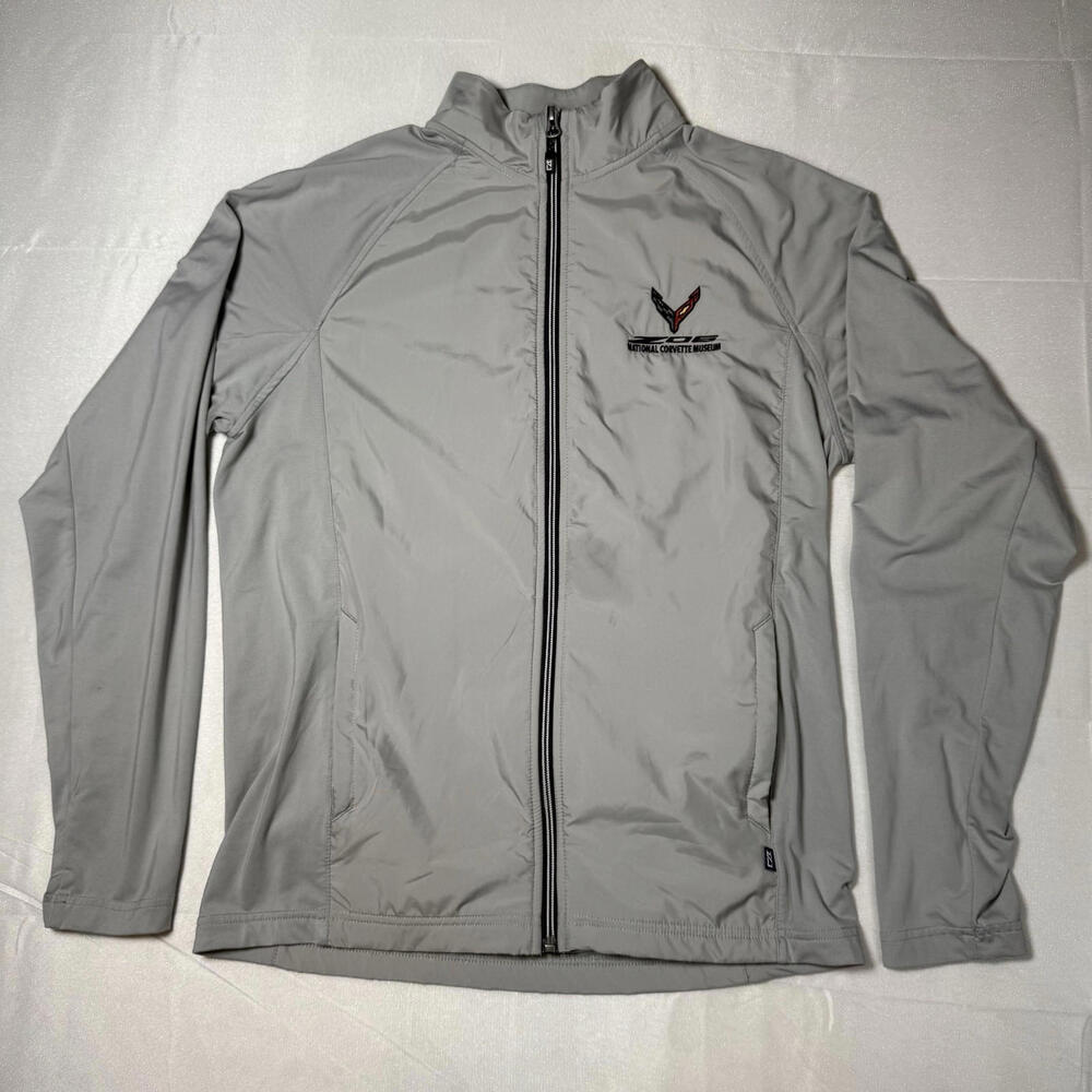 Cutter and Buck National Corvette Museum Z06 Jacket Mens Size Small Gray